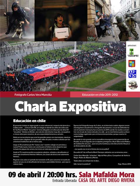 Charla expositiva sobre fotografía en las protestas